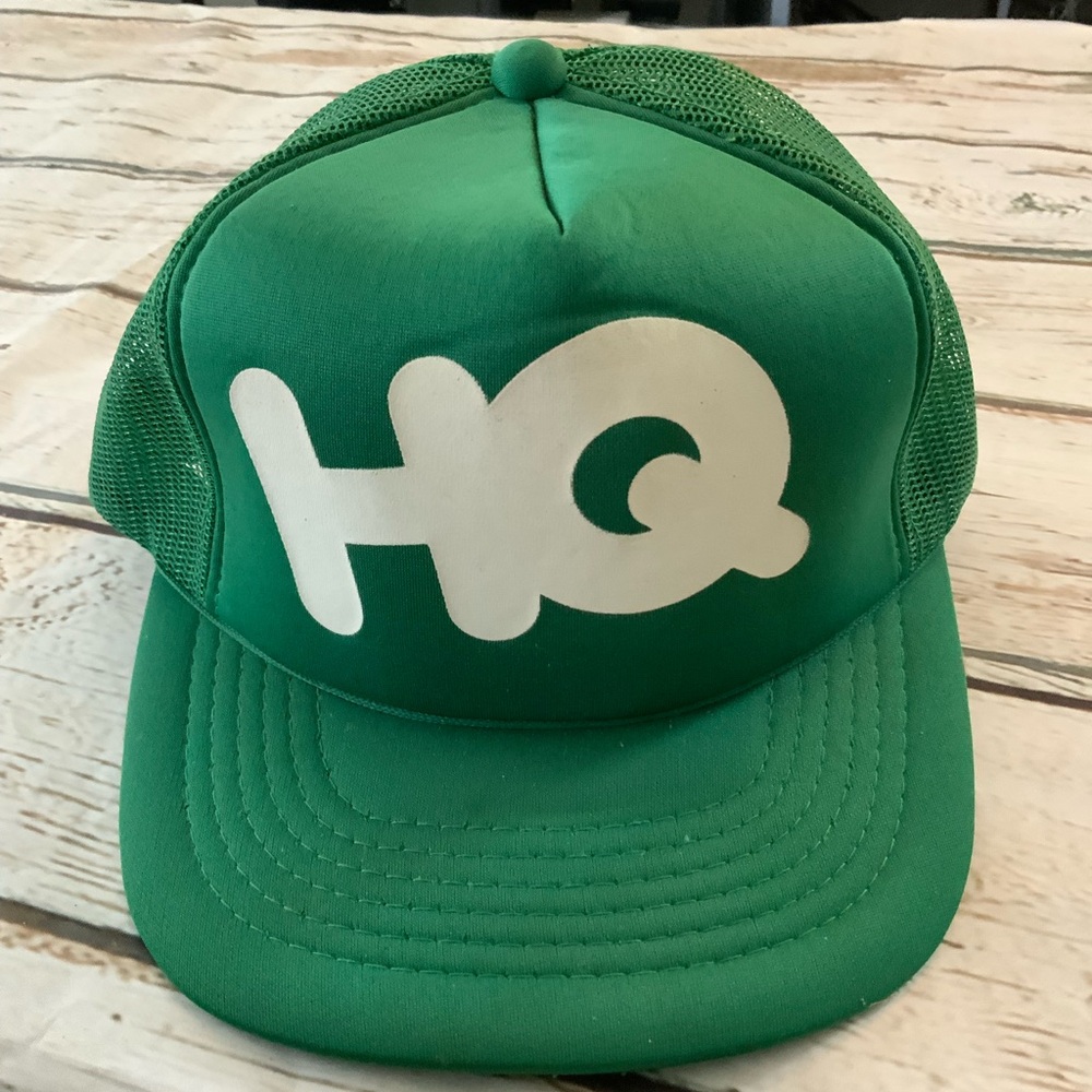 Hechinger Lumber Yard Trucker Hat Vintage Snapback Green Mesh Foam HQ Logo VGC
